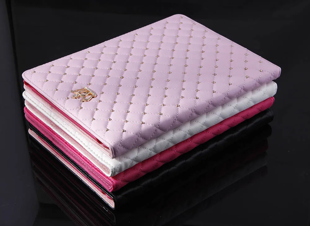 For ipad air 1 case crown auto sleep wake cover，Solid PU Leather Stand Smart Cover for ipad 5 case cover (4)