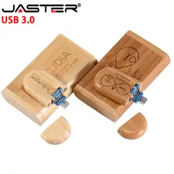 JASTER новый деревянный + флеш-накопитель USB 3,0 в штучной упаковке pendrive 4 ГБ 16 ГБ 32 ГБ 64 Гб 128 ГБ U диск подарок (более 10 шт бесплатный логотип) 2 в 1