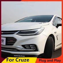 KOWELL автомобильный Стайлинг для Chevrolet Cruze- светодиодный налобный фонарь DRL Динамический светодиодный сигнал поворота Биксеноновые линзы Высокий Низкий луч парковка