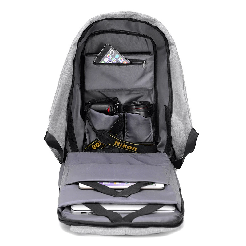 WKKGO Unisex Mochila hombre Mochila de viaje Anti ladrón Mochila multifunción USB de carga de bolsas de los hombres del ordenador portátil de 15 pulgadas mochilas
