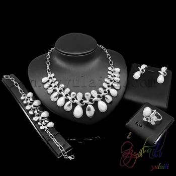 

free shipping italian gold color jewelry sets water drop jewellery display set from Guangzhou factory