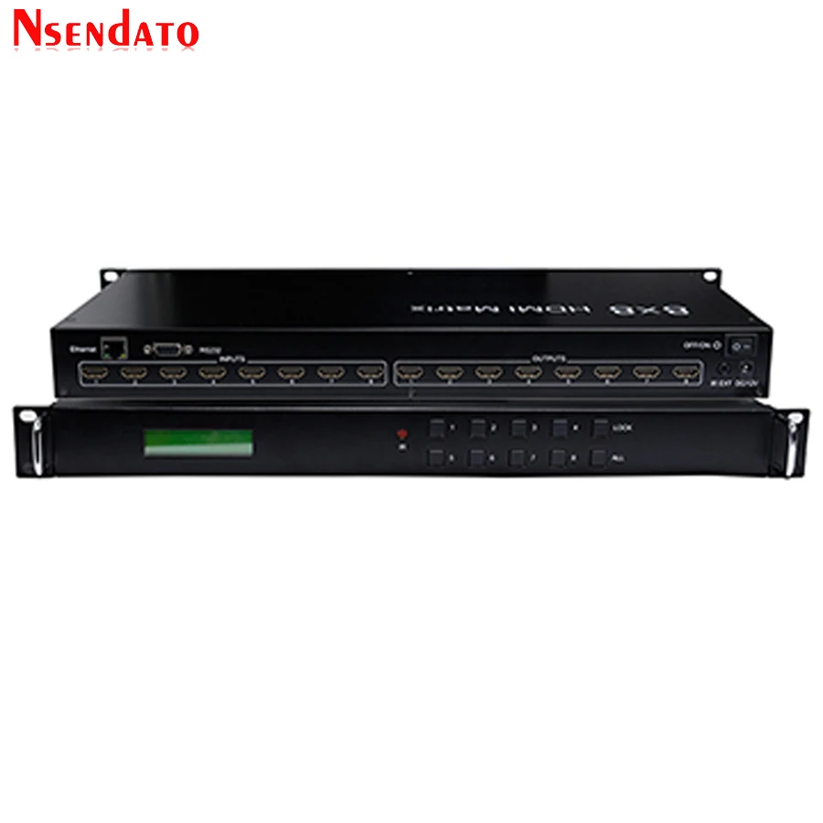 8 в выход HDMI матрица 8х8 с RS232/LAN конвертер 1080P 3D 8X8 матричный видеокоммутатор ИК