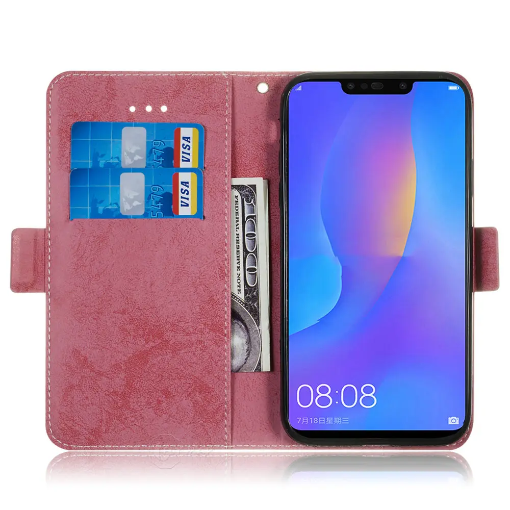 Чехол в стиле ретро для huawei NOVA 3 3i 3E, флип-кошелек, кожаный чехол для телефона, силиконовый чехол, мягкая сумка для Nova3 e i E3 I3 INE LX2 LX1