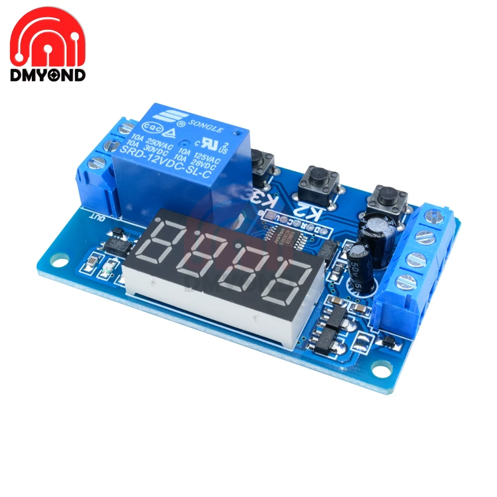 DC 12V 10A цифровой светодиодный реле задержки многофункциональный триггер таймер