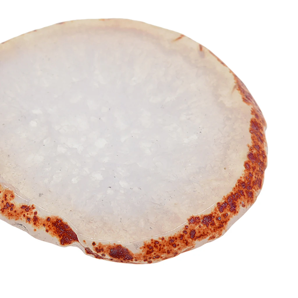 3Pcs Natural Agate Slices Irregular Round /Oval Crystal Quartz Stone Pendant Charms DIY Supply Home Decorations Group 6#