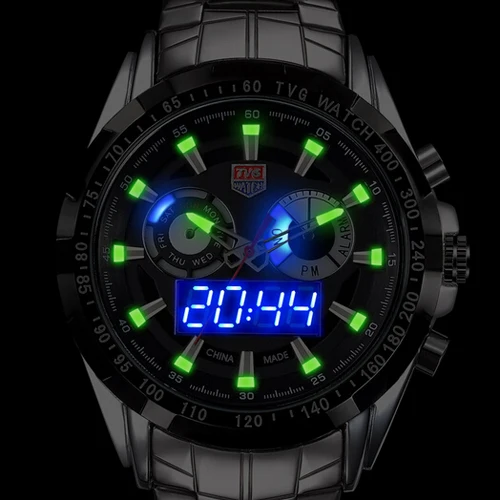 TVG Men Watch Quartz Wrist Watches Dress Male LED Clock Famous Luxury Brand Stainless Steel Quartz-watch Relogio Gift Boxes