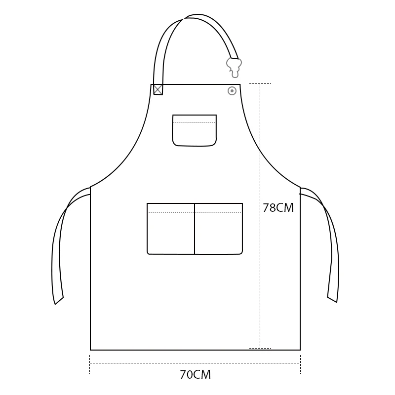 KONCO Durable Denim Jean Aprons Adjustable Jean Aprons with 3 Pockets for Men Women Working Baking Aprons for Restaurant Cafe