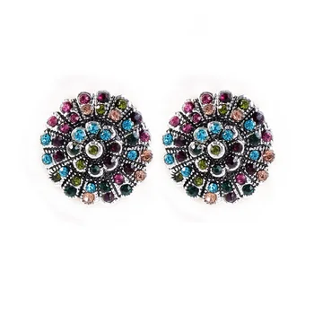 

Golden retro all-drill Earrings