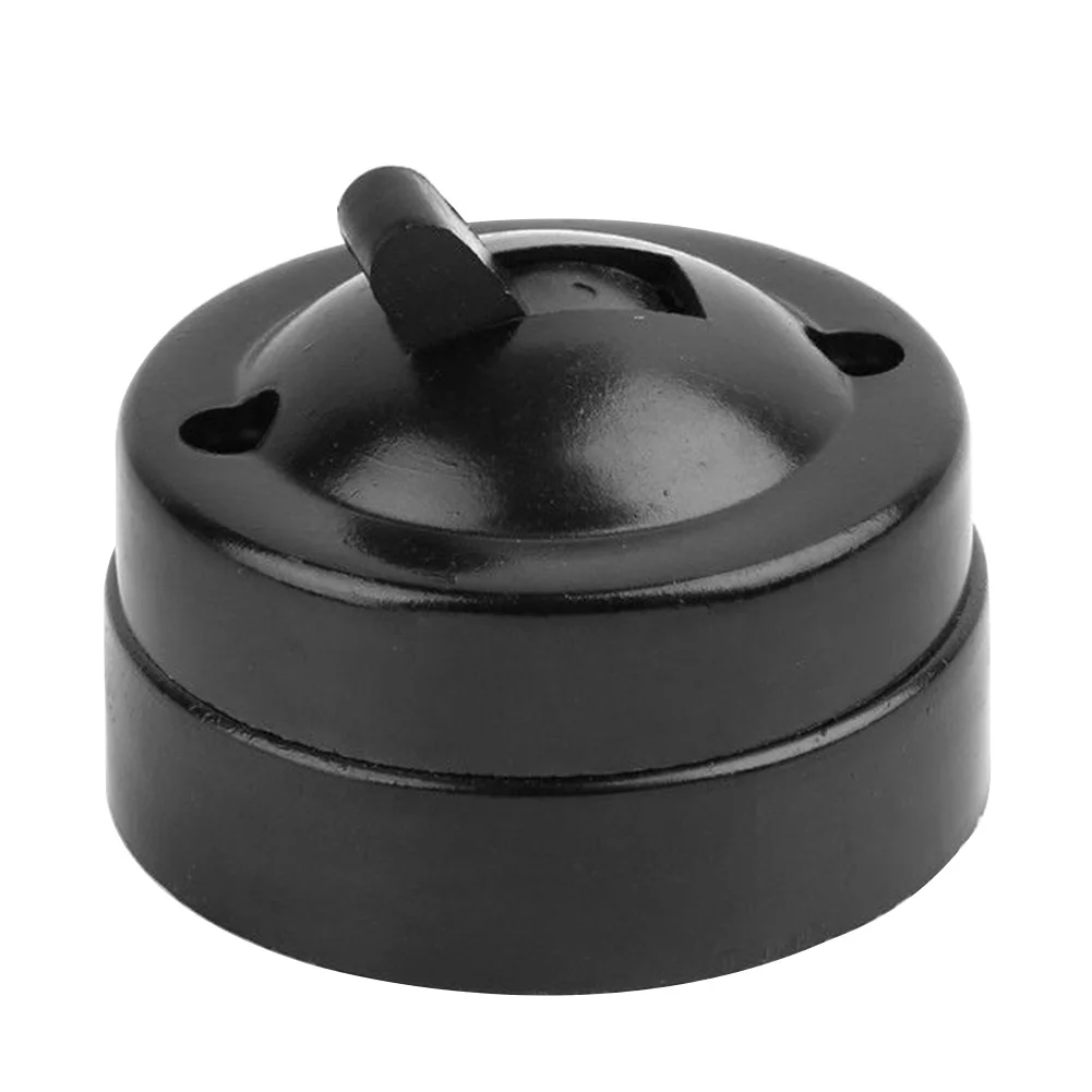 

Wall Flat Table Bedside Surface Mounted Toggle Round Retro Switch Button Inverted Light Single Control Socket