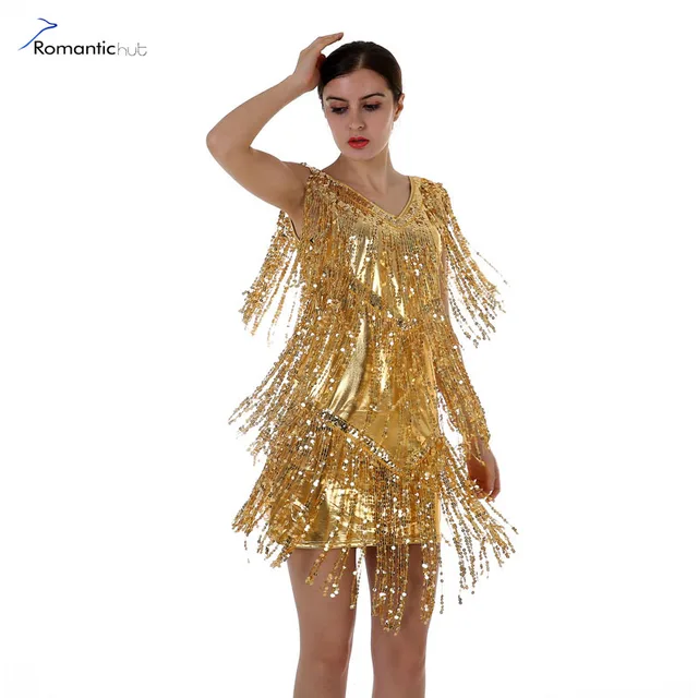 Women Dress Y Nightclub Vestido De Festa Fler 1920s Gold Women Dress Y Nightclub Vestido De Festa Fler 1920s Gold Vintage Great Gatsby Tel Sequin Party
