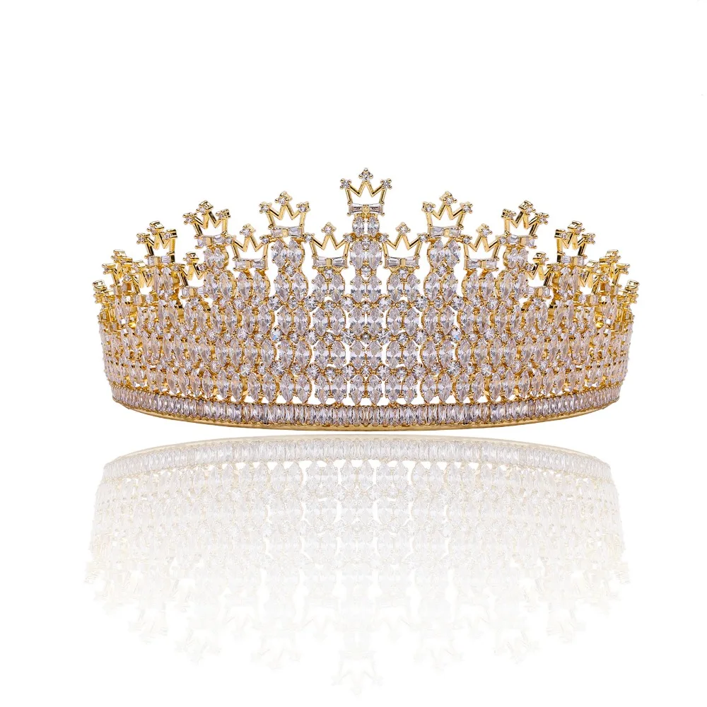 

Full Cubic Zircon Tiara CZ Crown Tiaras Diadema Wedding Hair Accessories Bride Hair Jewelry Bijoux Cheveux Coroa
