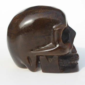 

880g Natural Pretty Tiger 's Eye Carved Quartz Crystal Skull ranging From China free shipping k20