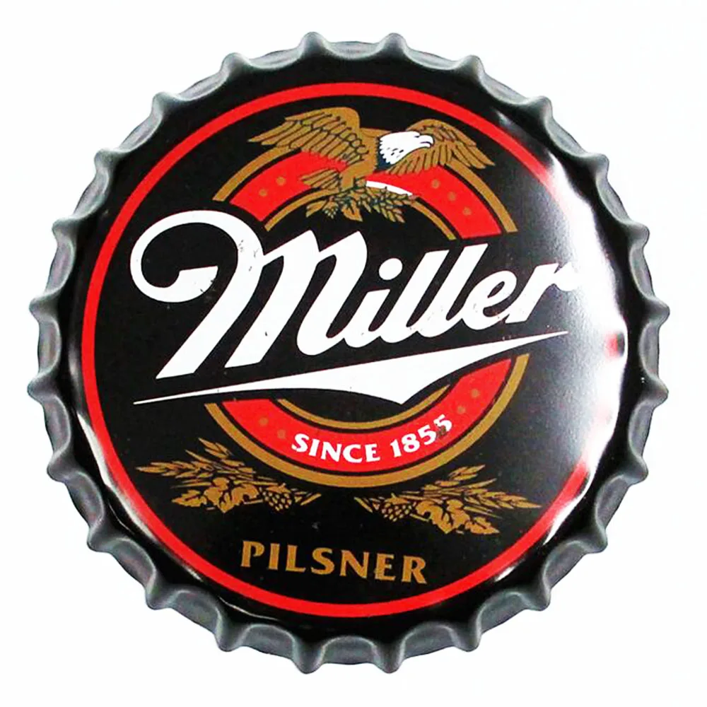 Kaufen 35cm Flasche Kappe Metall Zinn Zeichen Bier Cafe Bar Dekoration Platten Retro Dekoration Wand Kunst Plaque Vintage Wohnkultur poster