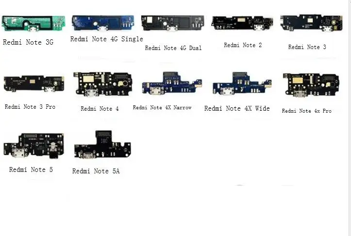 

USB Port Charger Dock Plug Connector Flex Cable For Xiaomi Redmi Note 2 Note 3 Pro Note 4 4X Note 5 5A Charging Port Board