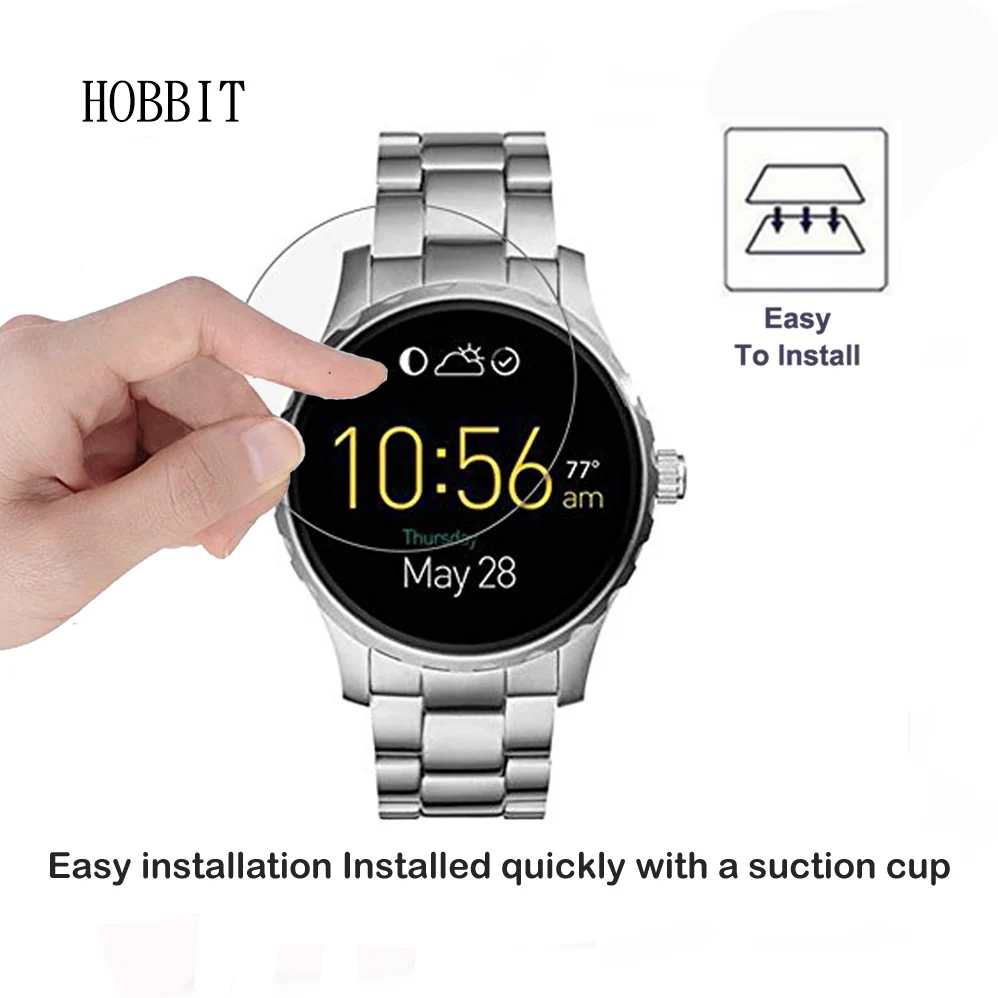2 упаковки для Fossil Q Marshal 0 3 мм 2.5D 9H прозрачное закаленное стекло пленка Смарт часы