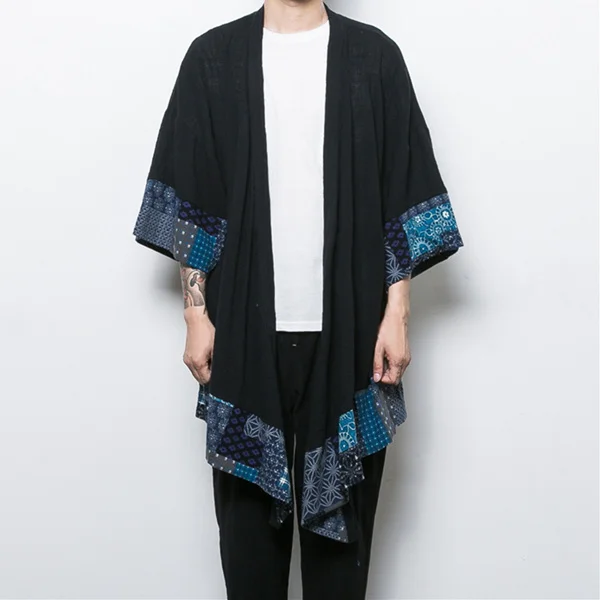 2018 trendy men's retro coat shawls clothing gown clothes01