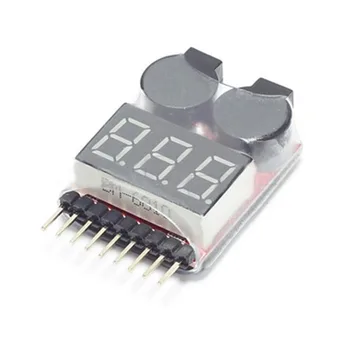 

New 1-8S Battery Display Low Voltage Buzzer Alarm 2IN1 Tester Module BB Ring