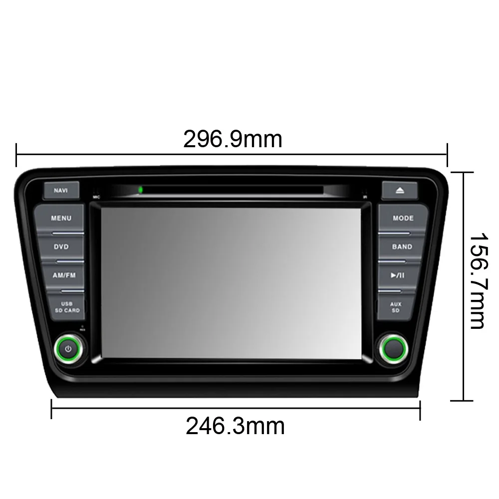 Clearance 8" Car DVD player with GPS navigation,audio Radio stereo,USB/SD AUX BT/TV Canbus,car multimedia headunit for SKODA OCTAVIA 2014 10