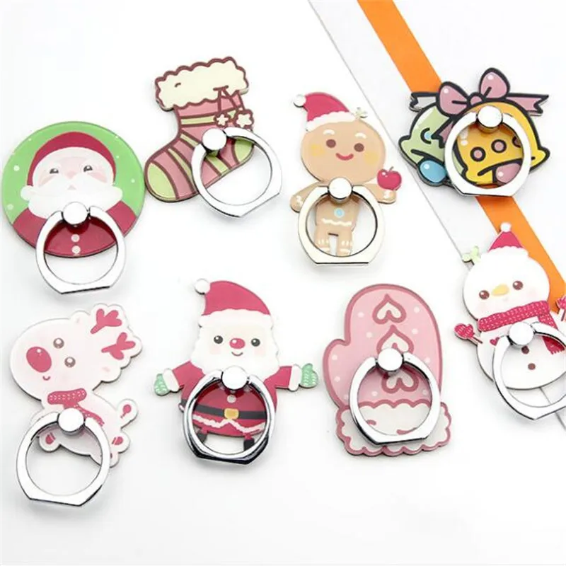 

3PCS/lot Santa Claus Gloves Christmas Finger Ring Holder Phone Stand Holder Mobile Phone Holder Stand For All Smartphone