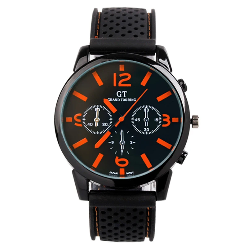 

new watch fashion neutral men and women sports rubber strap stainless steel quartz watch digital display casual watch
