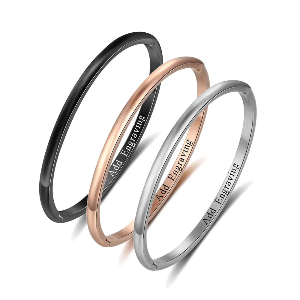 

Personalized Name Engraved Screw Bracelets & Bangles 3 Colors Women DIY Bracelets Fashion Jewelry Gift (BA102307)