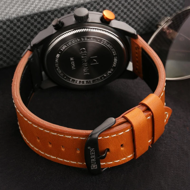 CURREN 8291 Luxury Brand Men Analog Digital Leather Sports Watches Men's Army Military Watch Man Quartz Clock Relogio Masculino drop shipping wholesale cheap (21)
