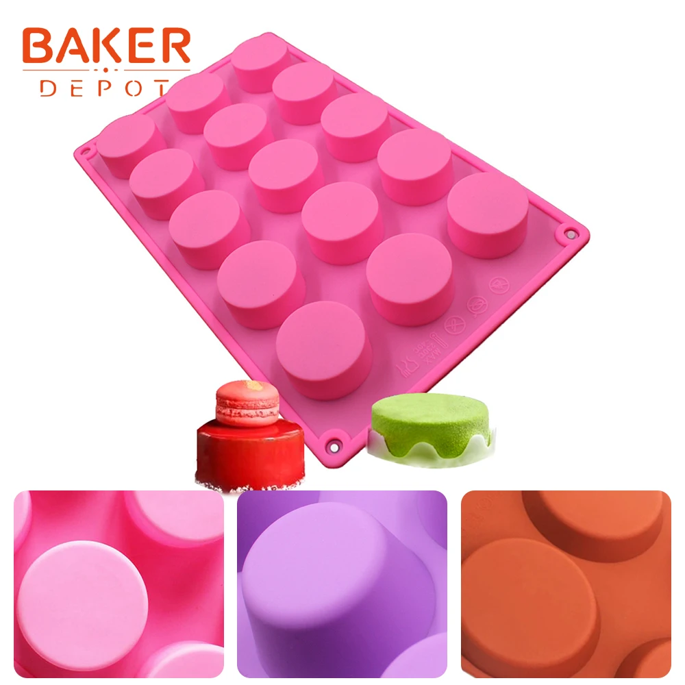 BAKER DEPOT силиконовая форма для мыла кекса Кондитерская КРУГЛЫЙ пудинг jello выпечки