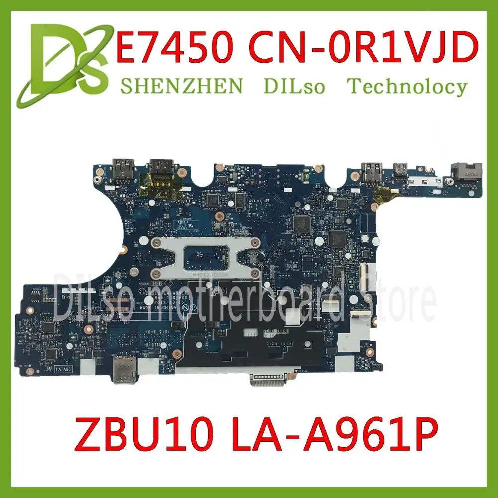 Kefu CN-0R1VJD R1VJD для Dell Latitude E7450 Материнская плата ноутбука ZBU10 LA-A961P I5-5300U материнская плата протестирована Оригинальная работа