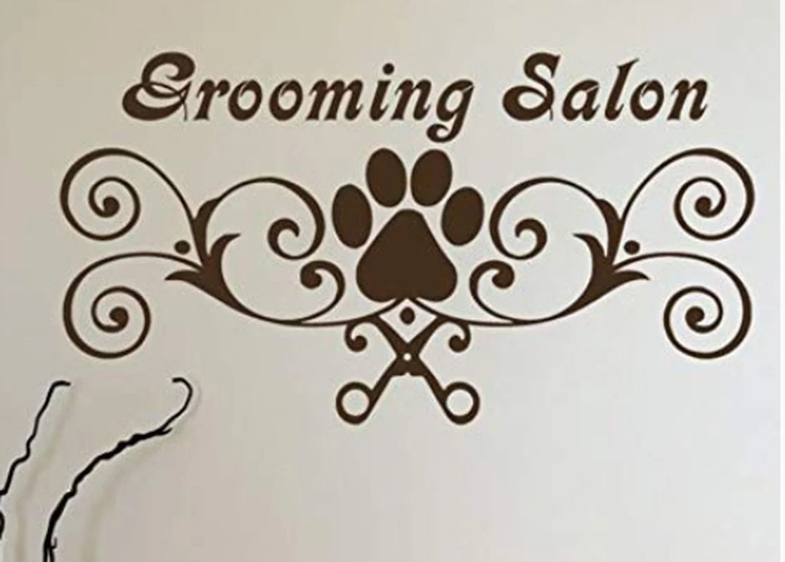 

Grooming Sticker for Dog Cat and Pet Bathroom Decoration Accessories Glass Window of Salon Store