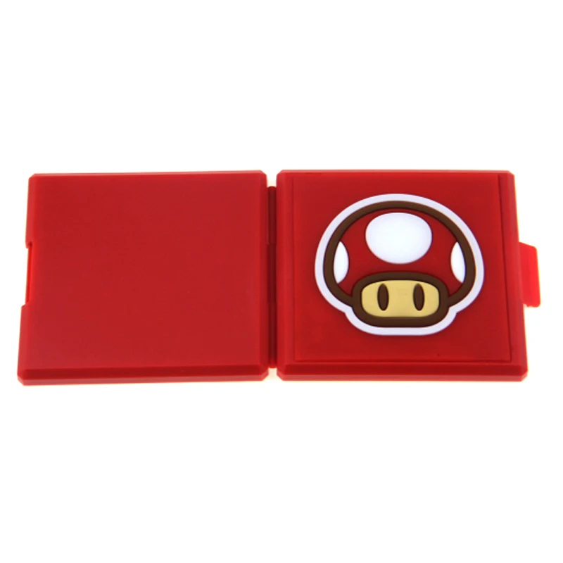 Премиум Водонепроницаемый Анти-шок чехол для игровой карты коробка для хранения для kingd переключатель для 12 NS игровых карт и 12 карт памяти Micro SD - Цвет: Red mushroom head