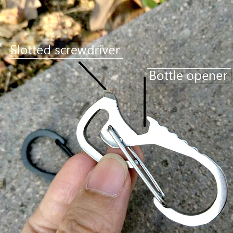 

Portable stainless steel multi-function Key Hooks tools Creative waist key chain key chain, can be use for bottle opener