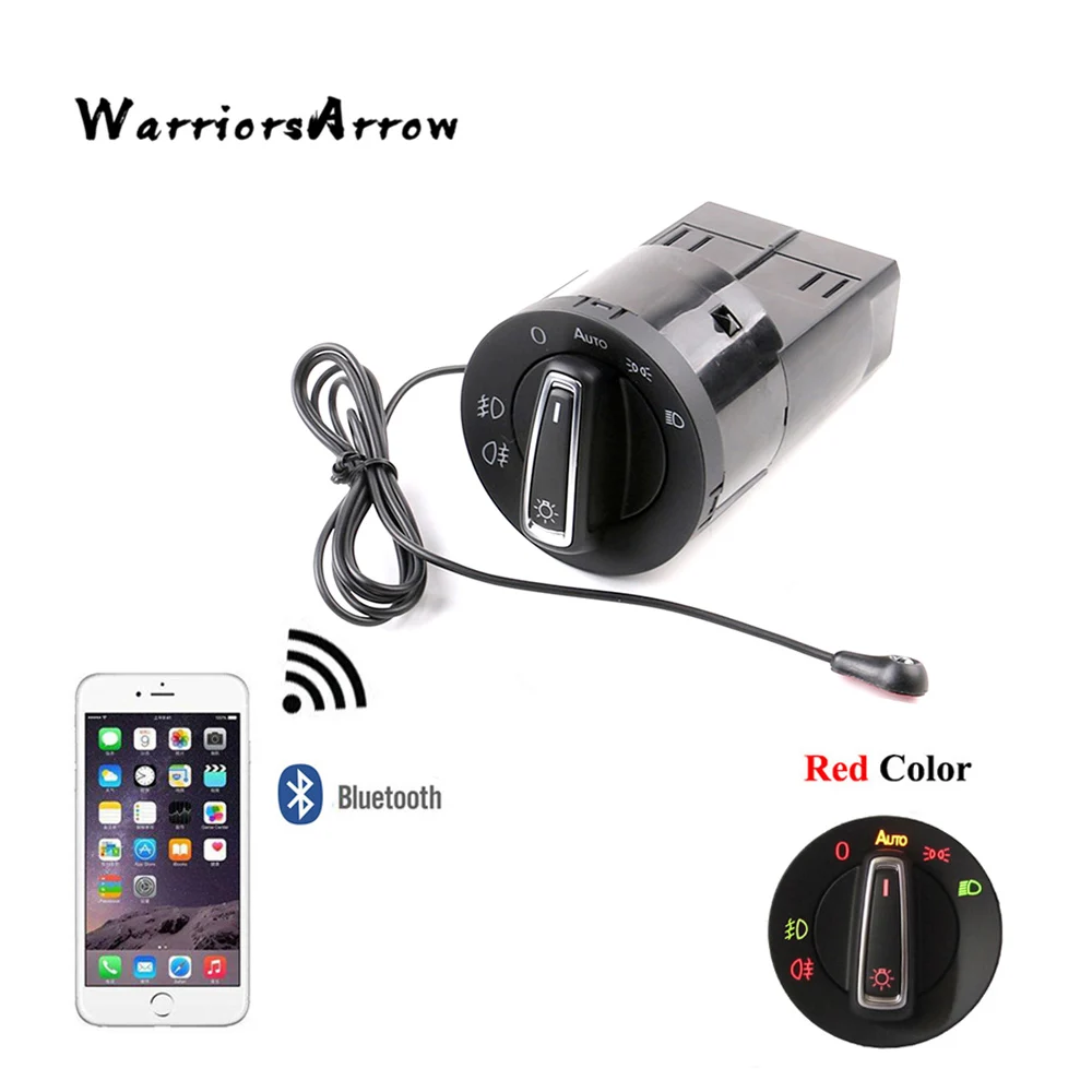 WarriorsArrow Авто ручка переключатель фар свет Сенсор модуль Bluetooth обновления для VW Golf