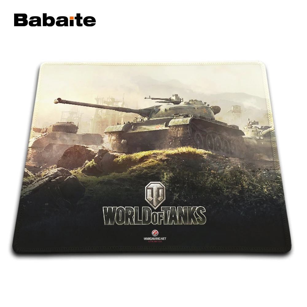 Babaite World of Tanks коврик для мыши принт фиксирующий край ПК Компьютерная игровая мышь коврик для мыши резиновый мат Размер 18x22 см, 20 x см 25 см, 25x29