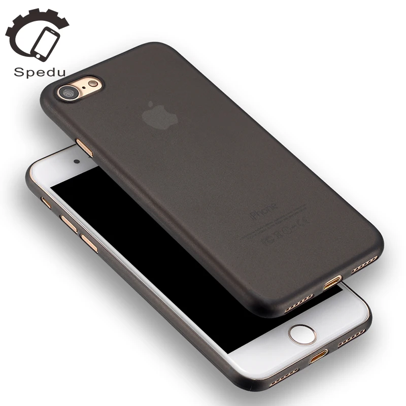 SPEDU No fingerprints Matte black phone cases For iphone 7 7 plu fashion case cover For iphone7 