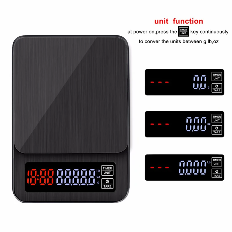 

0.1g Electronic Kitchen Scale Digital Food Scale Stainless Steel Weighing Scale LCD High Precision Measuring Tools