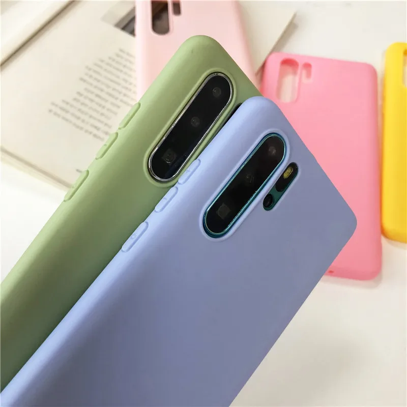 Модные Карамельный цвет мягкий, силиконовый, из ТПУ чехол для huawei P30 P20 Lite P Smart Z плюс Nova 2i 3 3i 4 5i 5 Pro Матовые чехлы для телефонов