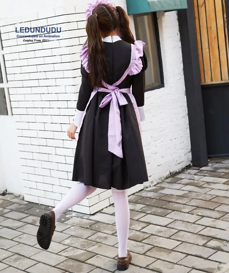 Anime Cardcaptor Sakura 20 years Cosplay Costumes Sakura Kinomoto Maid Dress Pink  Purple Tomoyo Women Uniform for Halloween  (12)