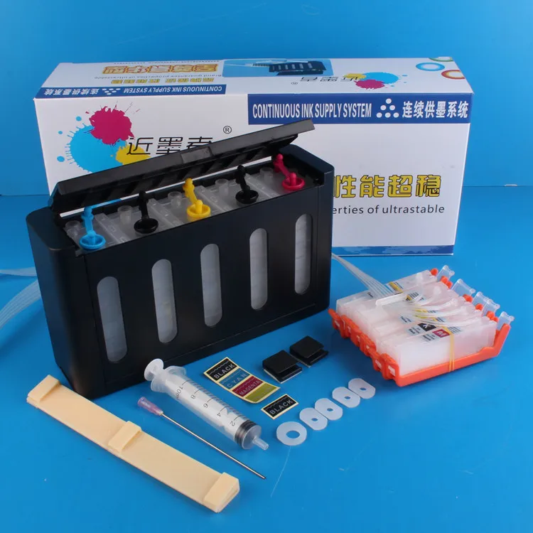 Universal 5Color Continuous Ink Supply System CISS kit with full