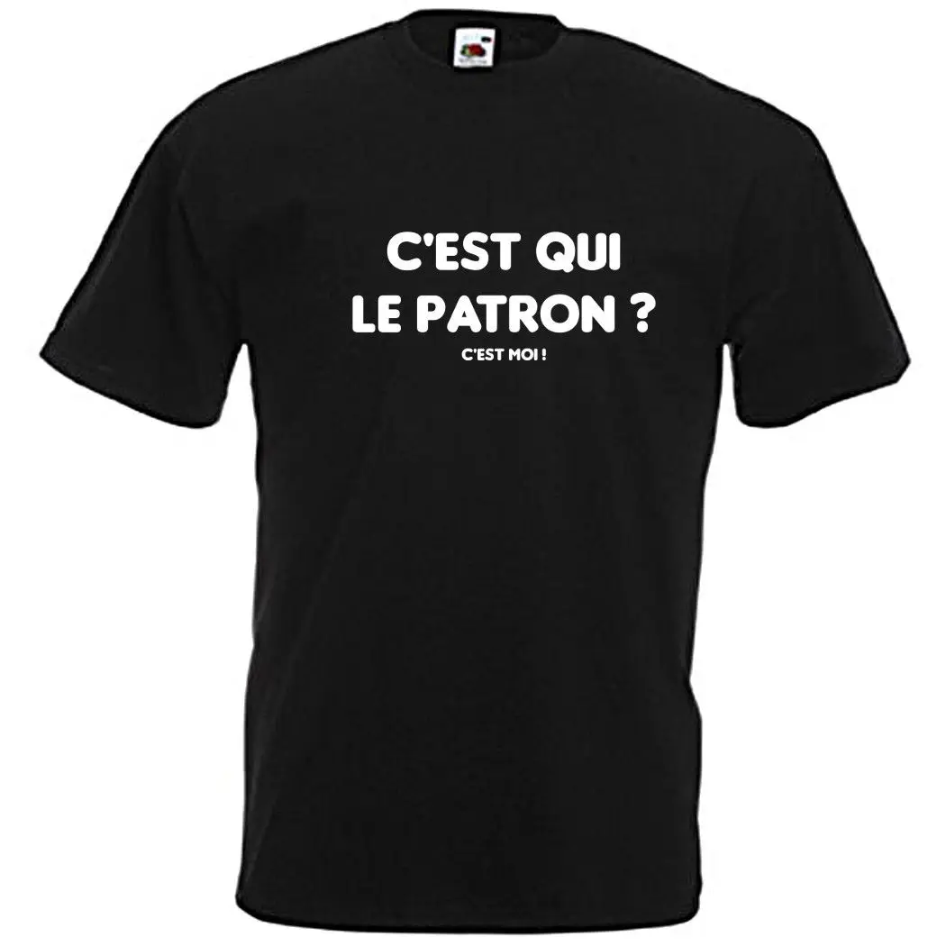Футболка Geek humor &quotC'est qui le patron? C'est MOI &quotУдобная футболка повседневная мужская с