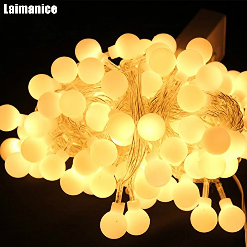 10M 100 LED Globe String Lights Warm White/White Ball Fairy Light for Party Christmas Wedding New Year Indoor&outdoor Decoration 10M 100 LED Globe String Lights Warm White/White Ball Fairy Light for Party Christmas Wedding New Year Indoor&outdoor Decoration