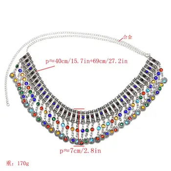 Turkish Colorful Coin Long Tassel Belly Chains for Women 1Pc Sadoun.com