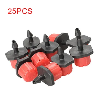 

25pcs Micro Flow Dripper Drip Head 1/4 Inch Hose Garden Irrigation Misting FPing