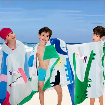 

100% cotton beach towel cartoon print lengthen thicken adult children bath towel 160x80cm T5