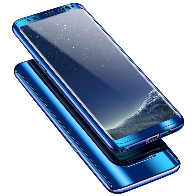 CHUNFA Full Cover Case for Samsung Galaxy S9 S8 Plus Mirror Shockproof Cell Phone S7 Edge A5 A7 2017 Hard Cases |