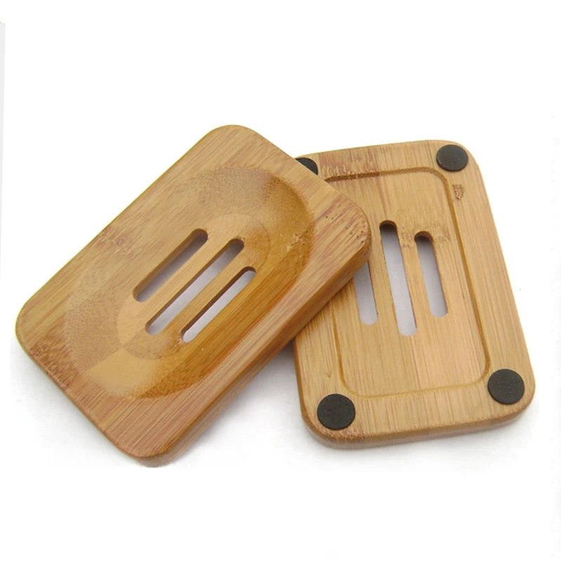 المحمولة الخيزران خشبية صحن الصابون رف الحمام دش التخزين صندوق حامل المحمولة الخيزران خشبية صحن الصابون رف الحمام دش التخزين صندوق حامل