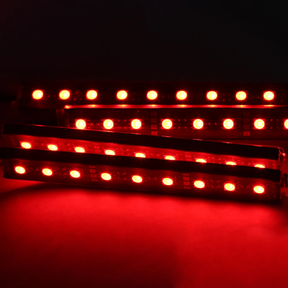 Автомобильная светодиодная лента RGB для салона автомобиля 9 светодиодных лент