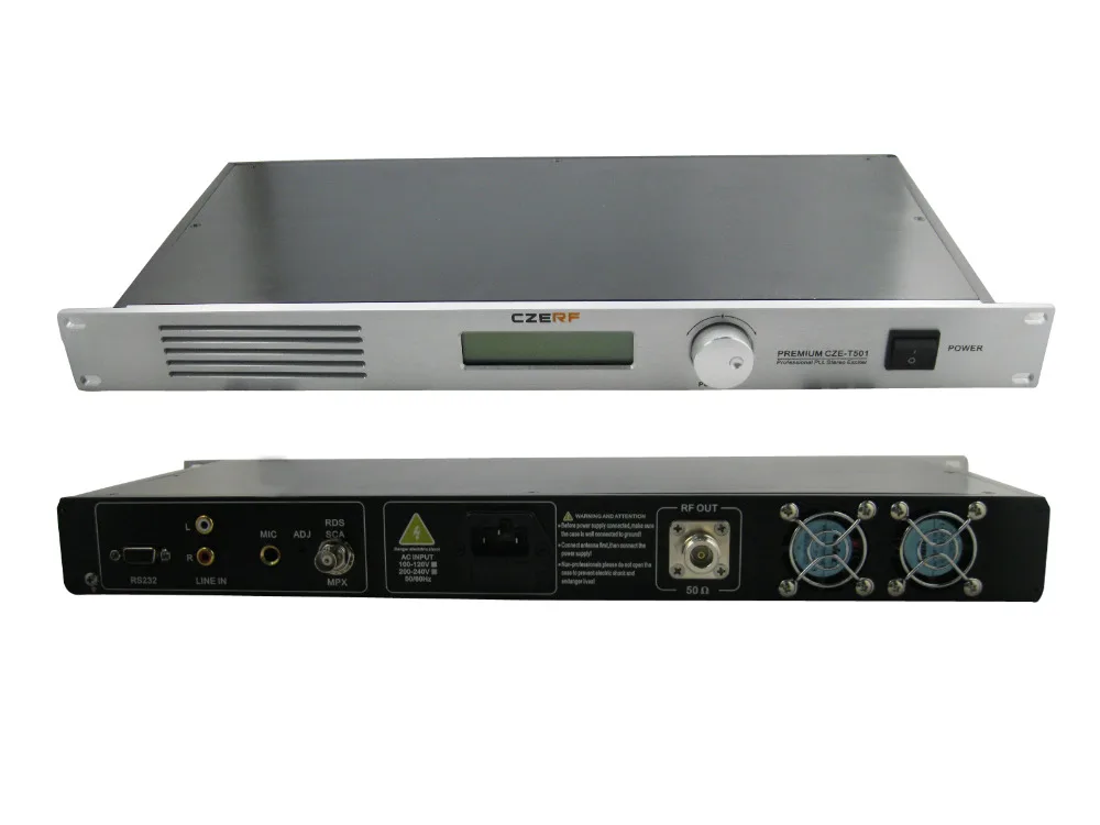 

5*50W CZE-T501 FM transmitter 0-50w power adjustable radio broadcaster RDS port 1/4 ANTENNA kit