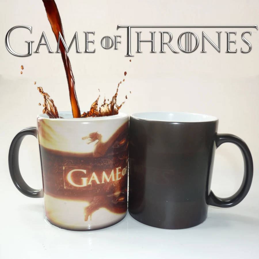 

Drop shipping Game Of Thrones mugs Magic color changing color Heat Sensitive mugs cup Tea coffee mug cup