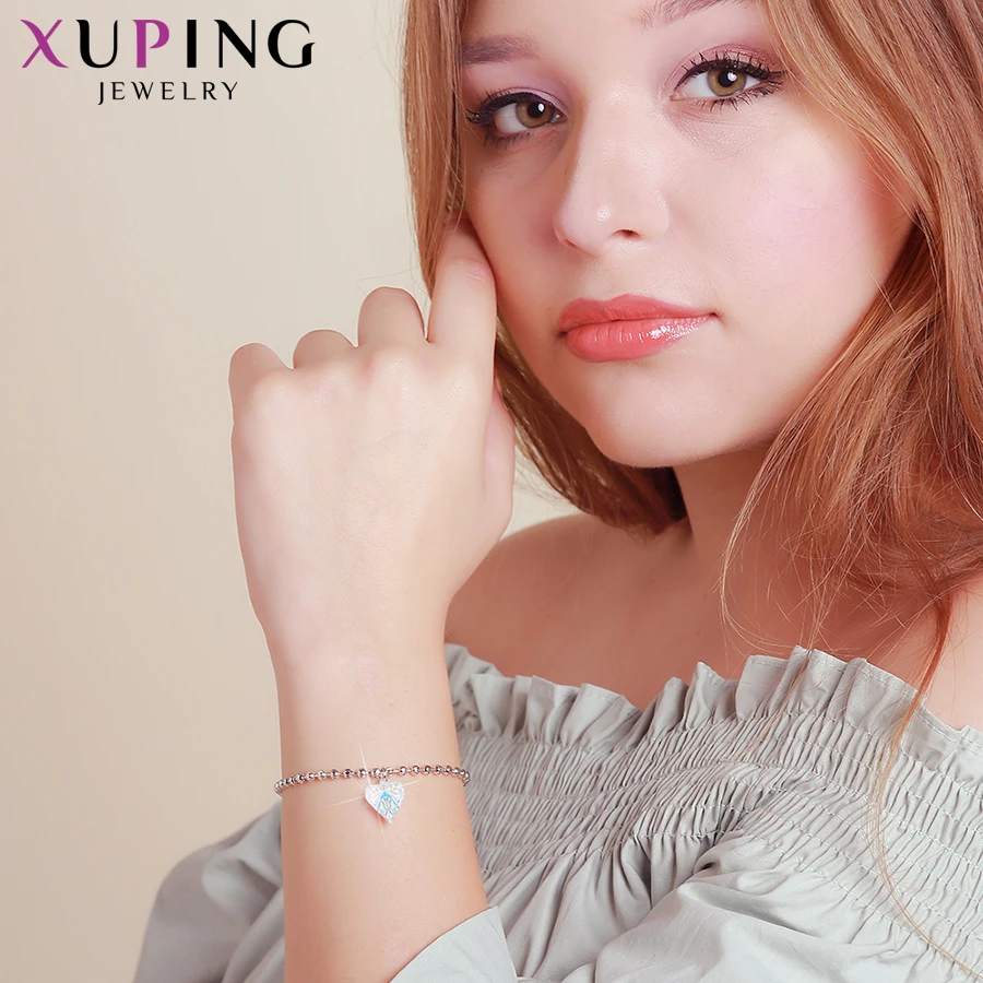 Xuping браслеты в форме сердца кристаллами от Swarovski романтические Изящные ювелирные