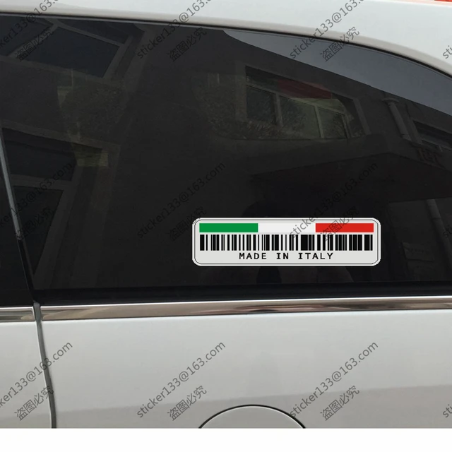 flag of italy italian flag upc barcode funny car vinyl decal bumper bumper sticker size
